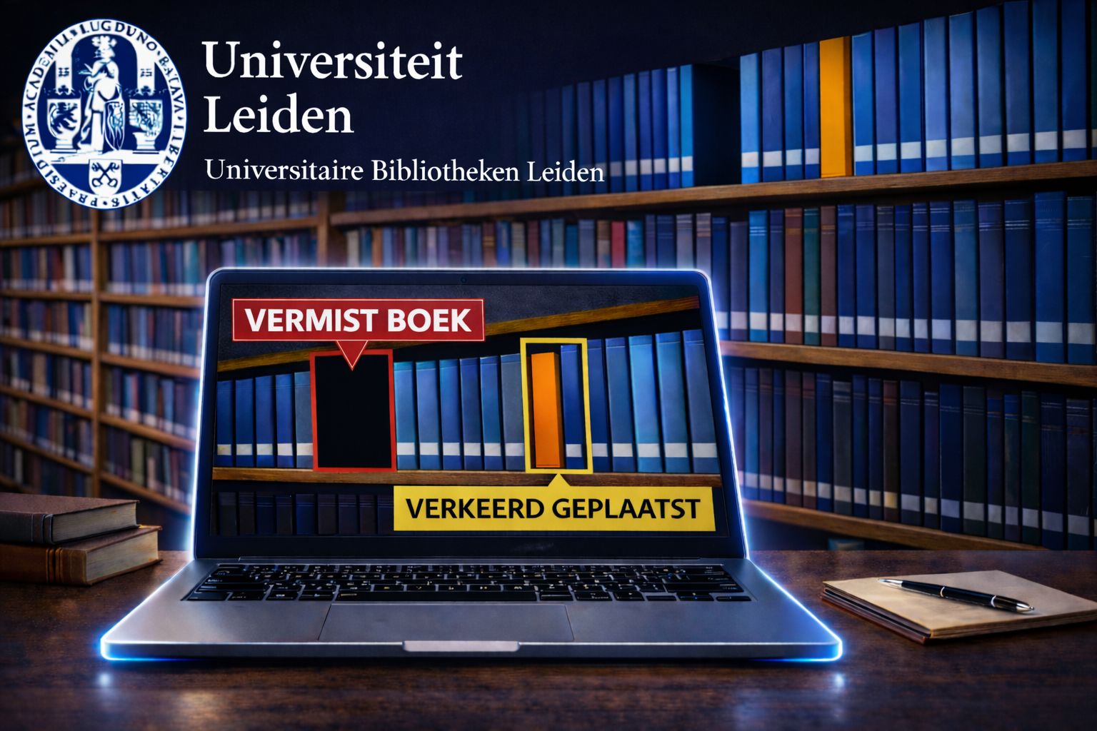 Detection of missing and misplaced books project illustration