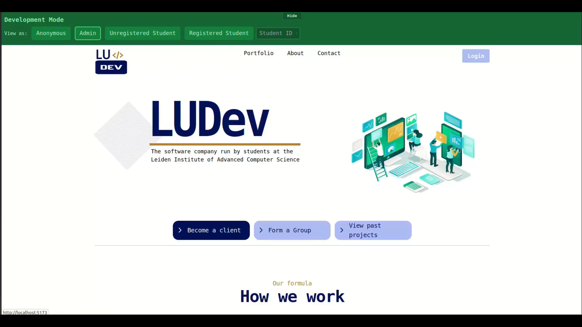 LUdev's Frontend project illustration